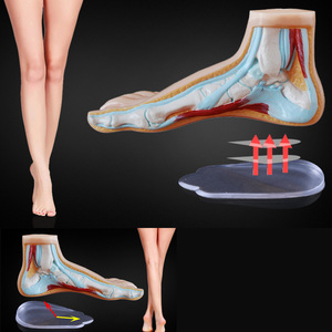 Gel de masaje de pies para pedicura ortopédica de silicona suave transparente cojín para talón trasero para bowleg - Product Image 6