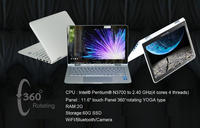 2 en 1 Tablet Notebook Laptop PC 360 Rotating Quad Cores Processor Touch Panel, Seulement 120.00 $ US