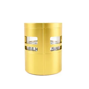 sublimation gold metal aluminum 3 layer customized logo electric usb portable charger herb tobacco grinder