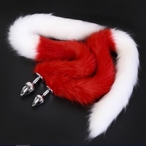 <span class=keywords><strong>De</strong></span> acero inoxidable multi Color <span class=keywords><strong>de</strong></span> pelo largo enchufe trasero Foxtail Anal juguete sexual juego (S/M/ l) - Product Image 6