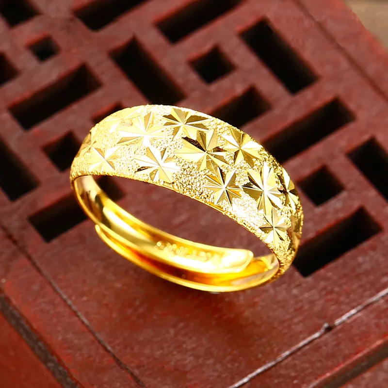 تصاميم بسيطة مجوهرات الرجال خواتم للرجال ، وخواتم الذهب والمجوهرات النساء ، 24K المملكة العربية السعودية تعديل خاتم الزواج