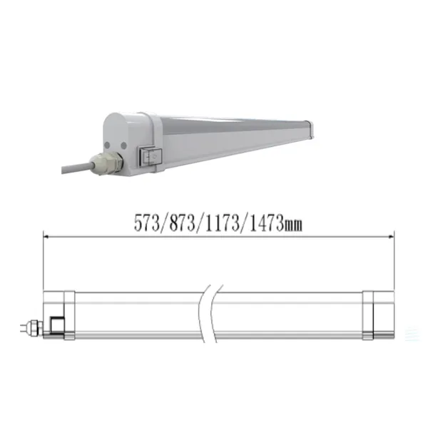 heiße neue artikel kühlschrank led 3000 k ac85-265 v wasserdichter kühlschrank t5 ip65 led-rohr