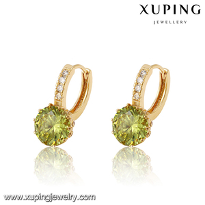 27431 <span class=keywords><strong>Xuping</strong></span> พร้อมที่จะจัดส่งเครื่องประดับแฟชั่นร้อน Style18K ชุบทองต่างหูห่วงด้วยหินที่มีสีสัน - Product Image 5