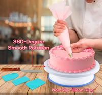 Vente chaude 34/42/73/80/124 pièces décoration de gâteau support à gâteau rotatif kit de plateau tournant outils de cuisson avec ensemble d'embouts de tuyauterie de glaçage