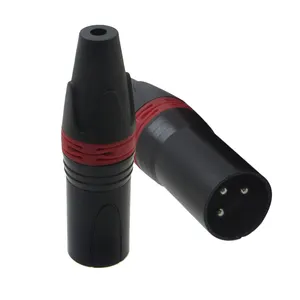 Vivienda negro XLR 3 Pin macho/hembra de Audio micrófono conector de micrófono conector