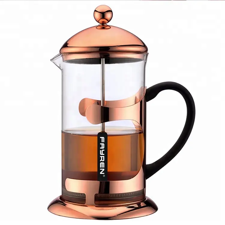 Hohe qualität borosilikatglas pote de vidro maker plunger glas tee topf französisch kaffee drücken