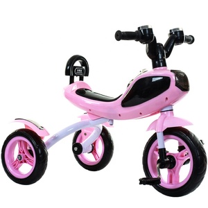 Tricycle de bébé pour enfants de haute qualité jouet à 3 roues avec poussée électrique et pédale en plastique et conception de modèle de roues EVA - Product Image 1
