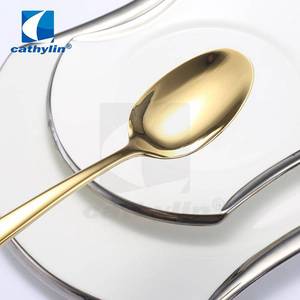 <strong>Cathylin</strong> <strong>18</strong>/<strong>10</strong> Stainless Steel Gold <strong>Cutlery</strong> for Restaurant Hotel Wedding Flatware Set With Forks Knives Spoons