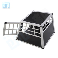 Cage de transport pour chien en aluminium moderne de luxe, cage pour animaux de compagnie, niche, boîte de transport OEM personnalisée en gros, écologique, petite taille