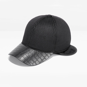 Factura de Encargo al por mayor de Alta Calidad de Cuero a cuadros Gorra de Béisbol adulto orejeras Sombreros - Product Image 3