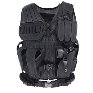 KMS Outdoor Caça Segurança Atacado Ajustável Tactical Molle Tactical Vest para Homens Guarda De Segurança Com Coldre - Product Image 1