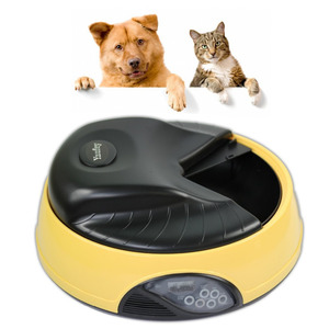 เครื่องให้อาหารสุนัขอัตโนมัติสำหรับสัตว์เลี้ยงลูกสุนัข,อุปกรณ์ให้อาหารสัตว์ชามใส่น้ำ4มื้อตั้งโปรแกรมจับเวลาได้ภาชนะสถานีไฟฟ้า - Product Image 5