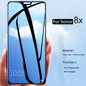 Tempered glass bảo vệ màn hình cho honor 8x điện thoại di động 3d carbon sợi 9 h tempered glass cạnh mềm Không bị phá vỡ cạnh - Product Image 2
