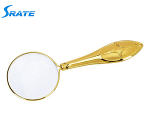 Metalen <span class=keywords><strong>Frame</strong></span> Gouden Kleur Handheld Vergrootglas Loep Voor Het Lezen - Product Image 3