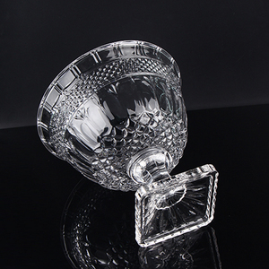 Regalo de <span class=keywords><strong>Vacaciones</strong></span> de la boda gran plato de frutas de vidrio de cristal de fondo cuadrado tarro de caramelos - Product Image 4
