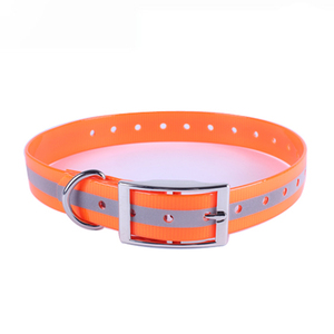 Duurzame Hoge Kwaliteit TPU Hondenhalsband Accessoires Gecoat Oranje Verstelbare Reflecterende Kraag Voor Jacht Gps En Schokapparatuur - Product Image 4