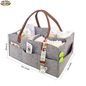 Органайзер Caddy для детских подгузников, складная сумка для хранения из войлока, портативные слегка многофункциональные Сменные отделения для мам и новорожденных
