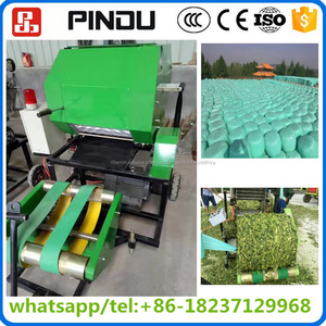 Mini luzerne maïs ensilage presse à balles rondes wrapper machine/foin paille bale regrouper emballage machines d'emballage - Product Image 1