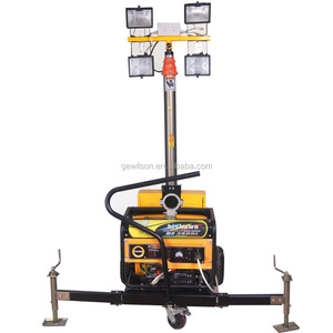4.5m 망원경 돛대 4x500w 할로겐 모바일 조명 타워 - Product Image 1