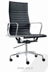 Siège de <span class=keywords><strong>bureau</strong></span> / <span class=keywords><strong>Fauteuil</strong></span> de <span class=keywords><strong>direction</strong></span>, <span class=keywords><strong>cuir</strong></span>, noir, aluminium hjh OFFICE HYD-55 - Product Image 1