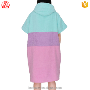 Changeur de combinaison de natation 100% coton éponge <span class=keywords><strong>poncho</strong></span> de surf à capuche adulte - Product Image 3