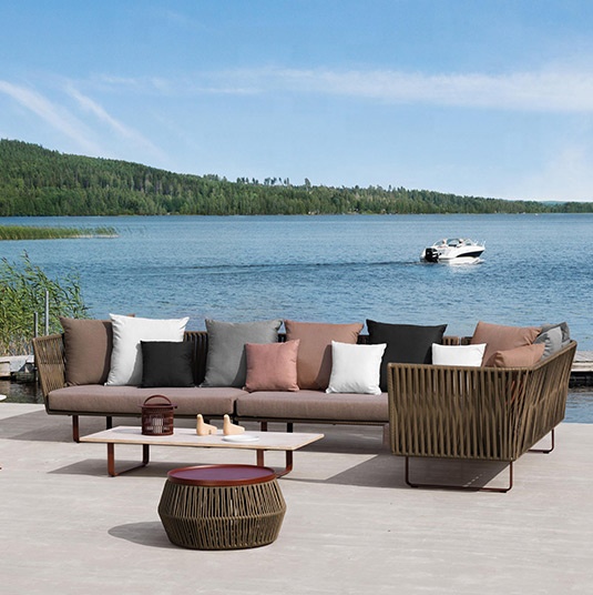 New Arrival Model Outdoor Patio Villa Leisure Way Hotel Waterproof Garden Rope Chair Sofa Sets Furniture