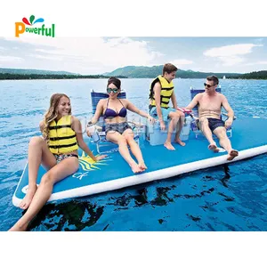 Gonfiabile galleggiante dock, galleggiante aria pista, cuscino gonfiabile giochi d'acqua del bacino isola galleggiante per il gioco d'acqua