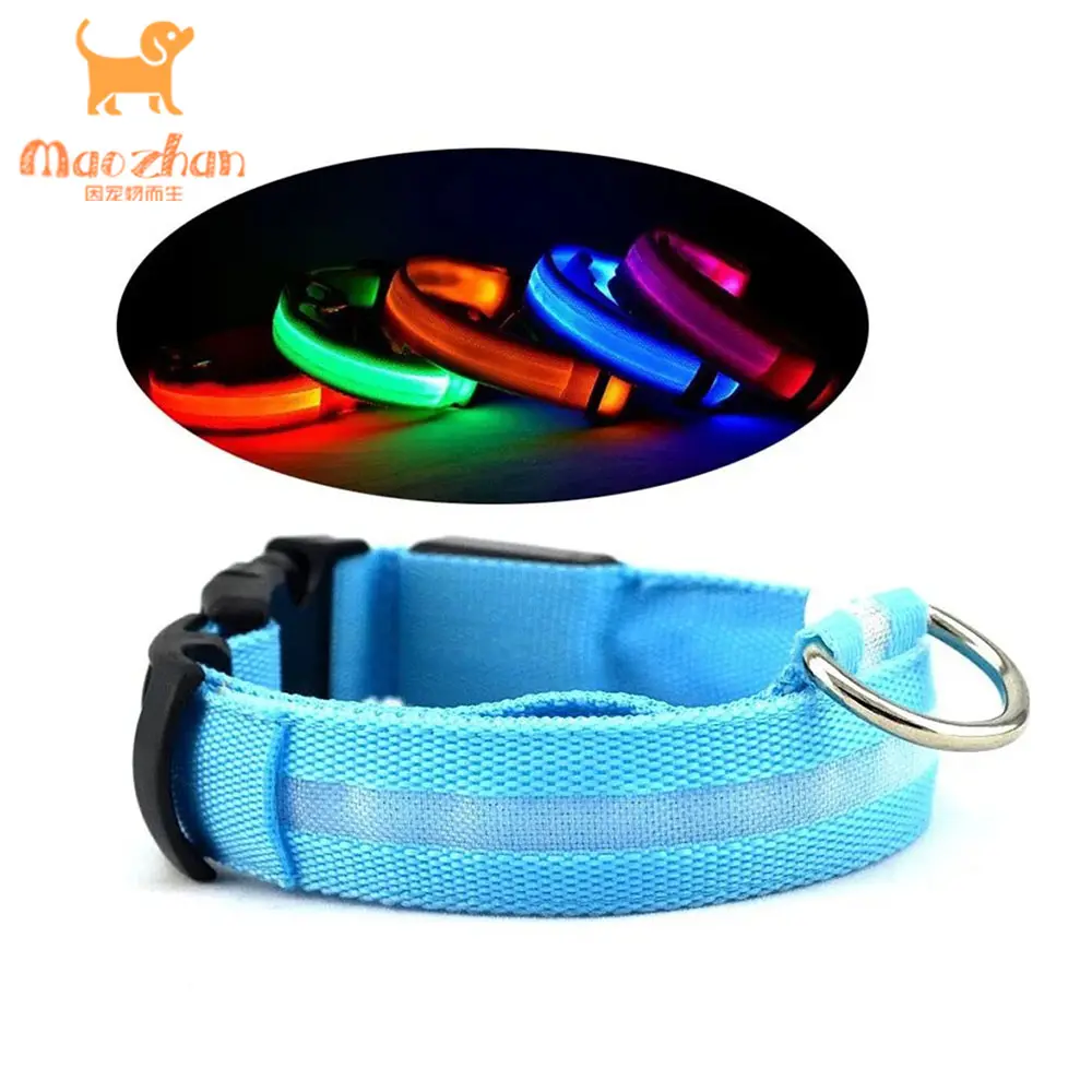 Accesorio mascotas accept customized logo led dog collar a lead