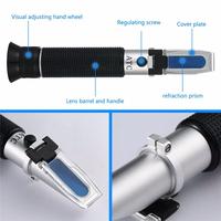 Réfractomètre à alcool manuel 0-80% ATC Testeur d'alcool Alcoomètre (échelles simples) Mise au point manuelle réglable Aluminium