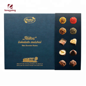 Su misura di alta qualità fatti a mano cassetto scatola di cartone belga di cioccolato con 24 pz/30 pz per scatole di cioccolatini candy - Product Image 1