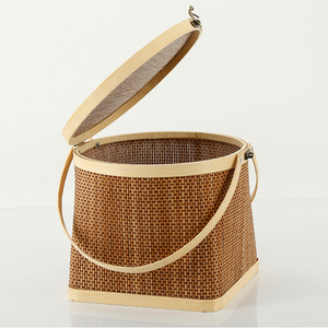 Cestas de Almacenamiento de Bambú Natural Ecológicas Personalizadas al por Mayor, con Asas y Tapas, Diseño Multifuncional para Alimentos, <span class=keywords><strong>Bebés</strong></span> y Pan - Product Image 2