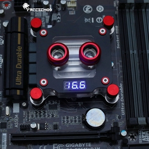 Bloque de refrigeración por agua para CPU, diseño superior, sensor de temperatura incorporado, pantalla para plataforma INTEL. - Product Image 4