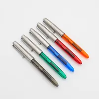 Jinhao 51A شفافة البلاستيك أو الخشب قلم حبر مقنعين اضافية غرامة المنقار 10 لون اختيار (EF المنقار غطاء من الفولاذ المقاوم للصدأ)