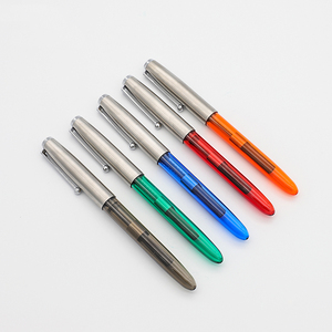 <span class=keywords><strong>Penna</strong></span> <span class=keywords><strong>Stilografica</strong></span> Jinhao 51A in Plastica Trasparente e Legno con Pennino Extra <span class=keywords><strong>Fine</strong></span> con Cappuccio, 10 Colori Disponibili (Pennino EF con Cappuccio in Acciaio Inox) - Product Image 1