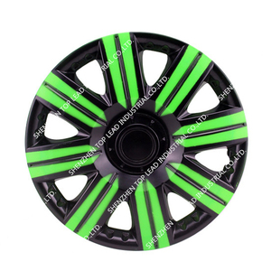 Jantes de voiture double couleur néon, 4 pièces, haute qualité, <span class=keywords><strong>noir</strong></span> et vert, universelles - Product Image 1