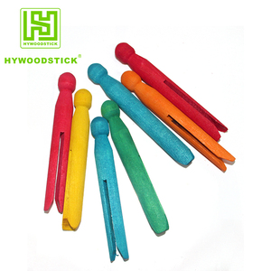 Pinces à linge en <span class=keywords><strong>bois</strong></span> écologiques à faire soi-même avec des couleurs imprimées pour enfants - Rangement de literie et de sacs - Product Image 3