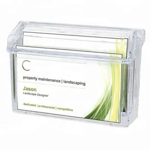 Clear Acrylic Outdoor Business Card Holder With Hinged Lid for Exterior Use Acrylic Business Card Holder Wall Mount