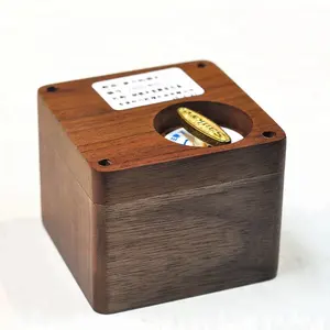 Romantic valentine's day gift music box of walnut wood