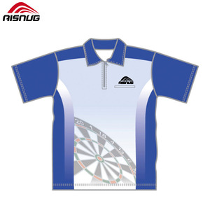 mayor del oem seco fit unisex camisetas de impresión de poliéster blanco polo personalizado sublimación dardo jersey - Product Image 3