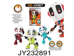 Mới có thể sạc lại mini Kim Loại Robot đồ chơi Diecast nói chuyện robot với đèn nhấp nháy đầy màu sắc và âm thanh mát mẻ lặp đi lặp lại những gì bạn nói - Product Image 2