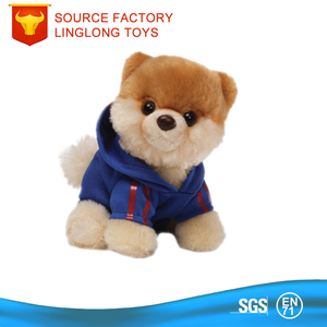Özelleştirmek 25CM peluş karikatür Boo köpek <span class=keywords><strong>Pomeranian</strong></span> oyuncak Hoodie ceket oyuncak ile dolması yeşil köpek yavrusu - Product Image 3