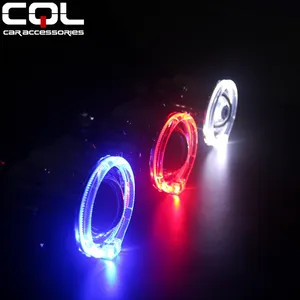 CQL ไฟหน้า Led อุปกรณ์เสริมสำหรับรถยนต์,ไฟ Led ตานางฟ้าไฟ Led สว่างมากรัศมีวงแหวน80มม. 95มม.