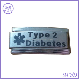 encantos de encargo italianos Angina brazalete de alerta médica laserizado - Product Image 3