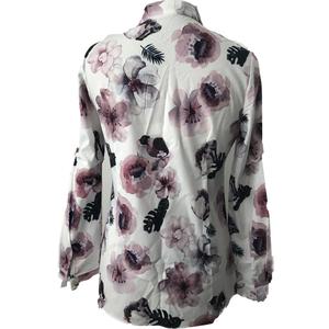 2023 Damen Elegante Bluse Knopfdesign Langarm-Shirt Basic Top Damen Bluse mit Blumenmuster - Product Image 6