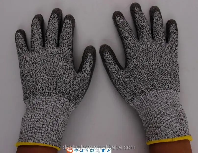 3/5 level HPPE cut resistant gloves en388 4543 hand work gloves with good quality and competitive price