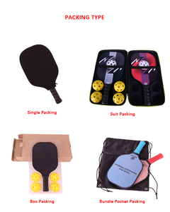 ไม้พายพิคเคิลบอลแบบ OEM/ODM พร้อมโลโก้สั่งทำ วัสดุคาร์บอนไฟเบอร์และพีพี กราไฟต์ พร้อมแกนรังผึ้ง สำหรับใช้งานกลางแจ้ง - Product Image 6