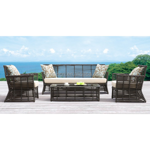 <span class=keywords><strong>Muebles</strong></span> de jardín modernos de estilo español para exteriores, juego de sofás de mimbre para Resort Hotel Art - Product Image 1