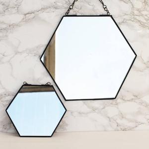 Specchio <span class=keywords><strong>da</strong></span> <span class=keywords><strong>Parete</strong></span> Grande in Metallo Contemporaneo Compatto, Cornice in Ferro Unica e Elegante, Vetro Fatto a Mano, Decorazione per la Casa - Product Image 1