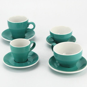 Logotipo personalizado de alta calidad de café de la taza de café de cerámica y sucer para la hora del té - Product Image 2