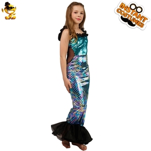 Delle ragazze Della Sirena Vestito <span class=keywords><strong>Costume</strong></span> Discolorat Scala Slim Fit Vestito Cosplay Mermaid <span class=keywords><strong>Costume</strong></span> Per I Bambini - Product Image 3